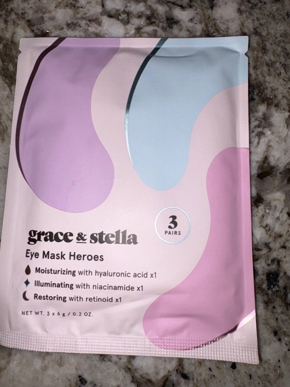 Grace & Stella Eye Mask Heroes 3  X 6 G / 0.2 OZ New in Package